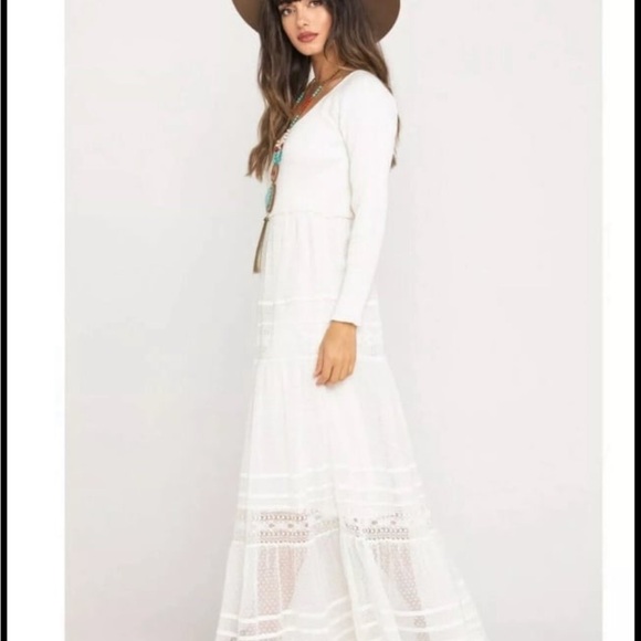 Free People White Long Sleeve Dress - Picture 1 of 15